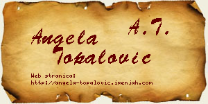 Angela Topalović vizit kartica
